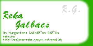 reka galbacs business card